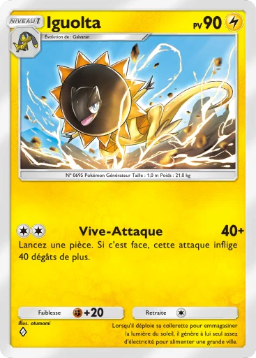 Carte Pokémon Iguolta de l'extension Puissance Génétique