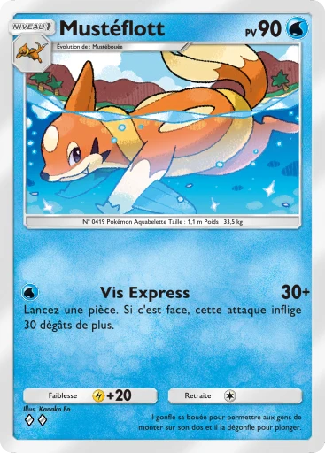 Carte Pokémon Mustéflott de l'extension Choc Spatio-Temporel