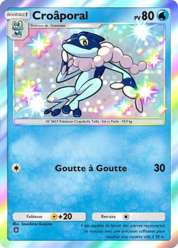 Carte Pokémon Croâporal de l'extension Crise Interdimensionnelle