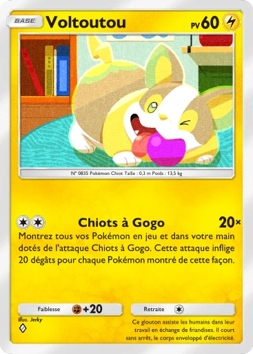 Carte Pokémon Voltoutou de l'extension Jours Heureux