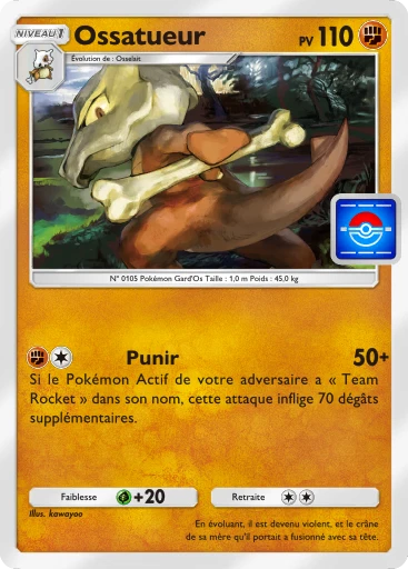 Carte Pokémon Ossatueur de l'extension Promo-B