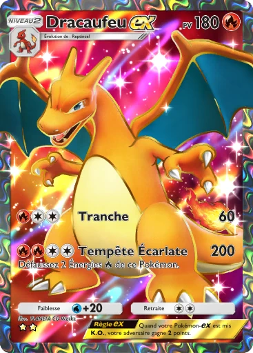 Carte Pokémon Dracaufeu-ex de l'extension Puissance Génétique