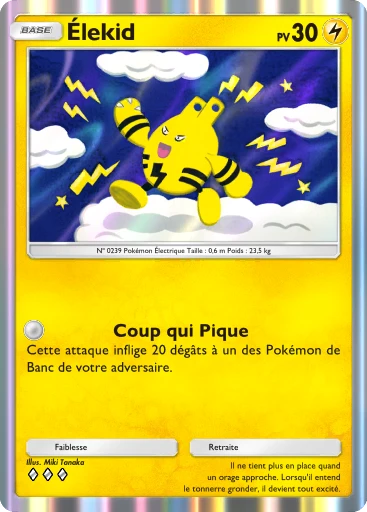 Carte Pokémon Élekid de l'extension Sagesse entre Ciel et Mer