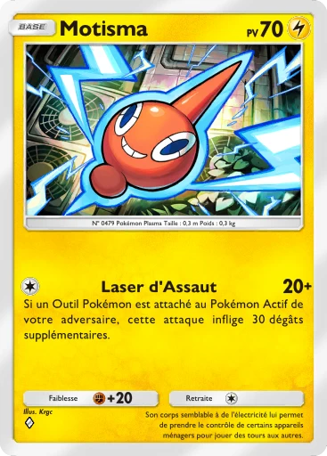 Carte Pokémon Motisma de l'extension Choc Spatio-Temporel
