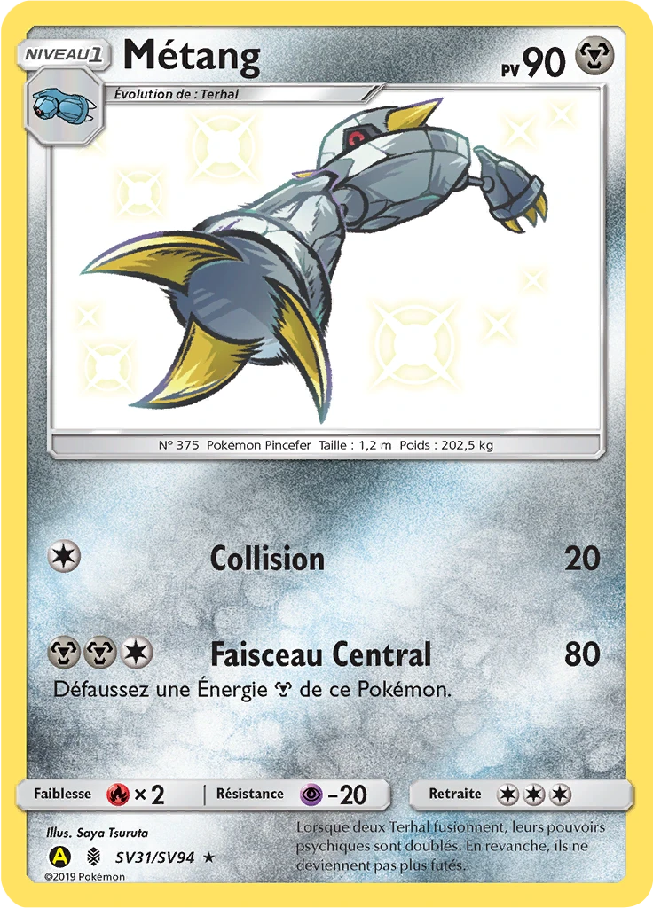 Carte Pokémon Métang de l'extension Destinées Occultes