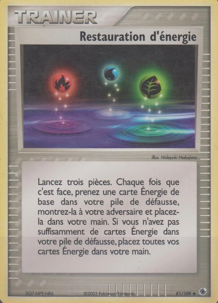 Carte Pokémon Restauration d'énergie de l'extension Diamant & Perle