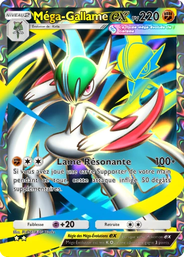 Carte Pokémon Méga-Gallame-ex de l'extension Domination Céleste