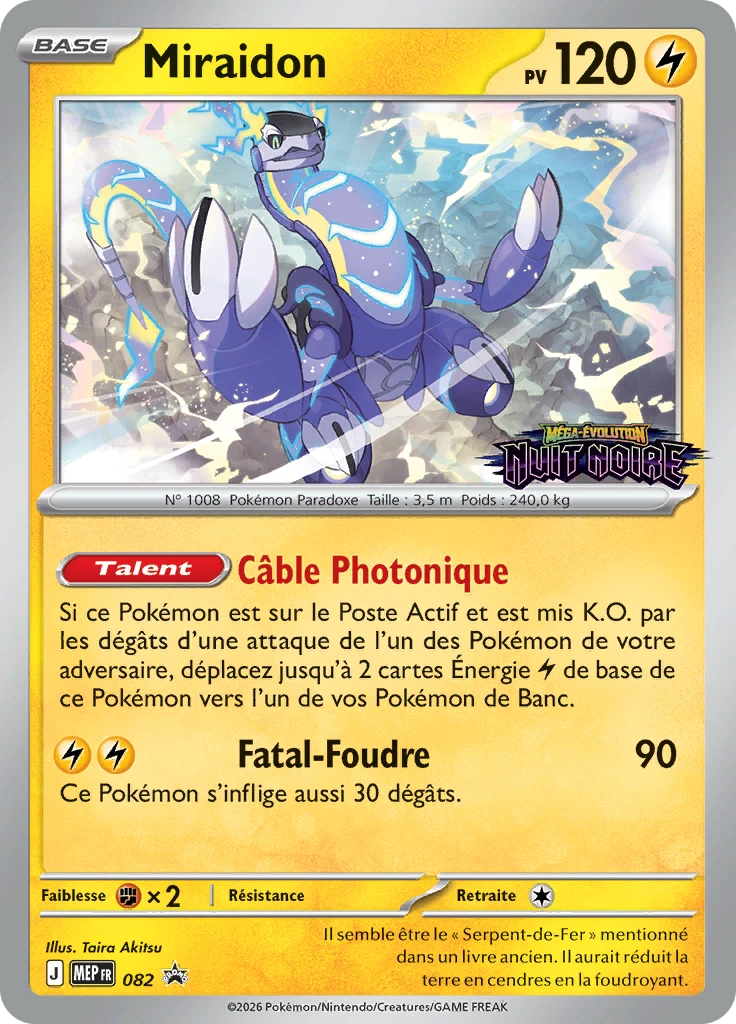 Carte Pokémon Miraidon de l'extension MEP Black Star Promos