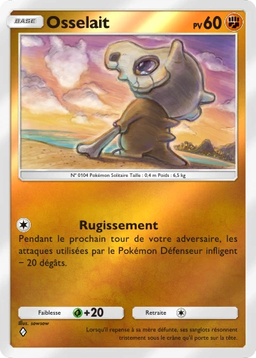 Carte Pokémon Osselait de l'extension Booster de Luxe ex