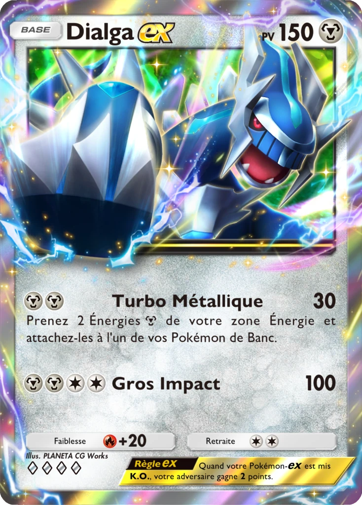 Carte Pokémon Dialga-ex de l'extension Choc Spatio-Temporel