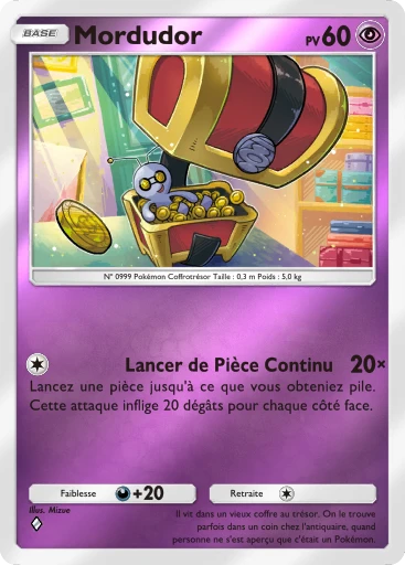 Carte Pokémon Mordudor de l'extension Booster de Luxe Méga