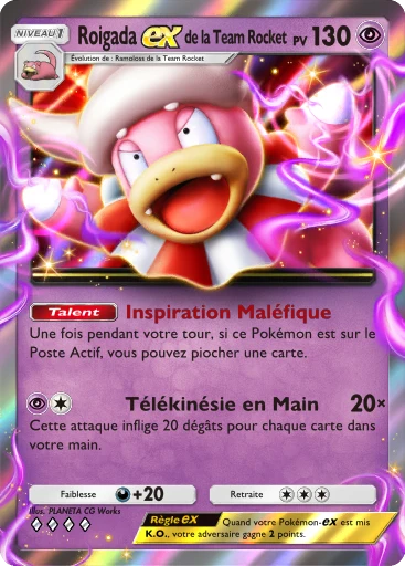 Carte Pokémon Roigada-ex de la Team Rocket de l'extension L'Ambition de la Team Rocket