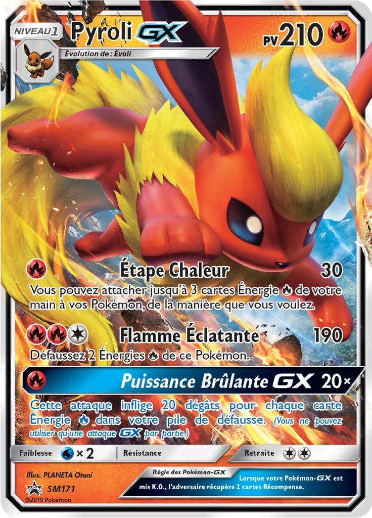 Carte Pokémon Pyroli GX de l'extension Promo SM