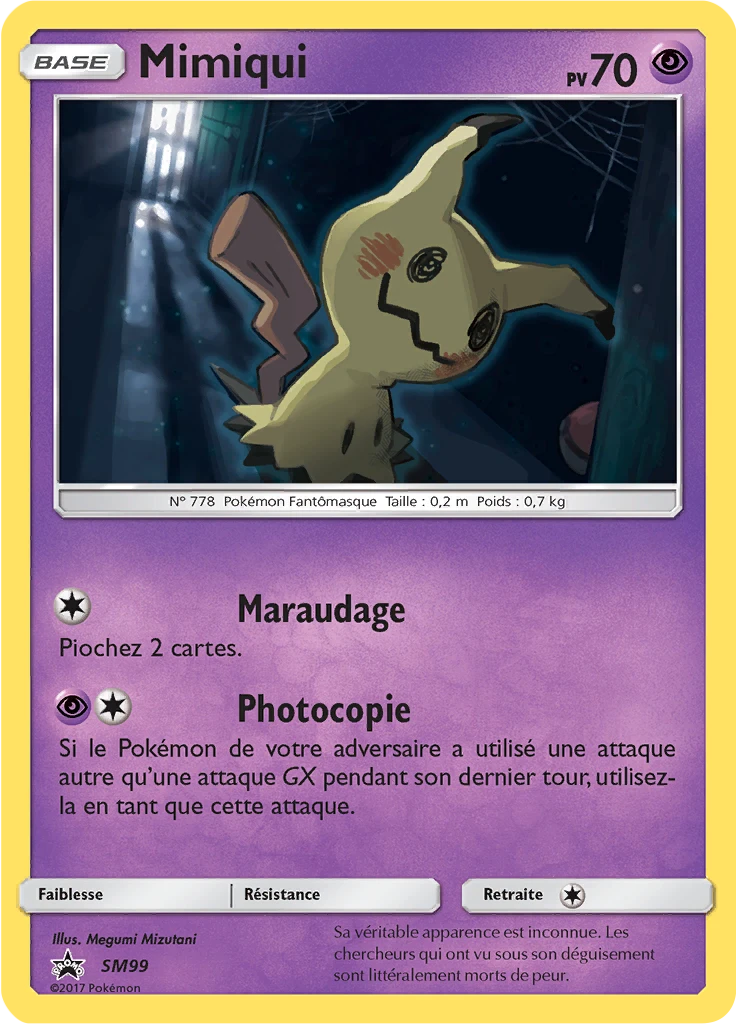 Carte Pokémon Mimiqui de l'extension Promo SM