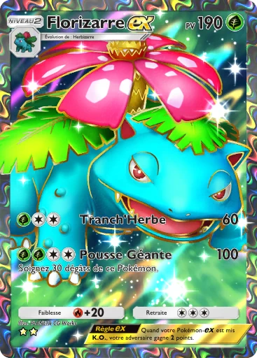 Carte Pokémon Florizarre-ex de l'extension Puissance Génétique