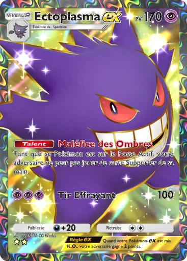 Carte Pokémon Ectoplasma-ex de l'extension Puissance Génétique