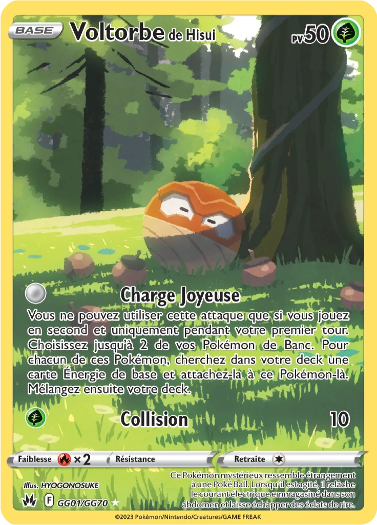 Carte Pokémon Voltorbe de Hisui de l'extension Zénith Suprême