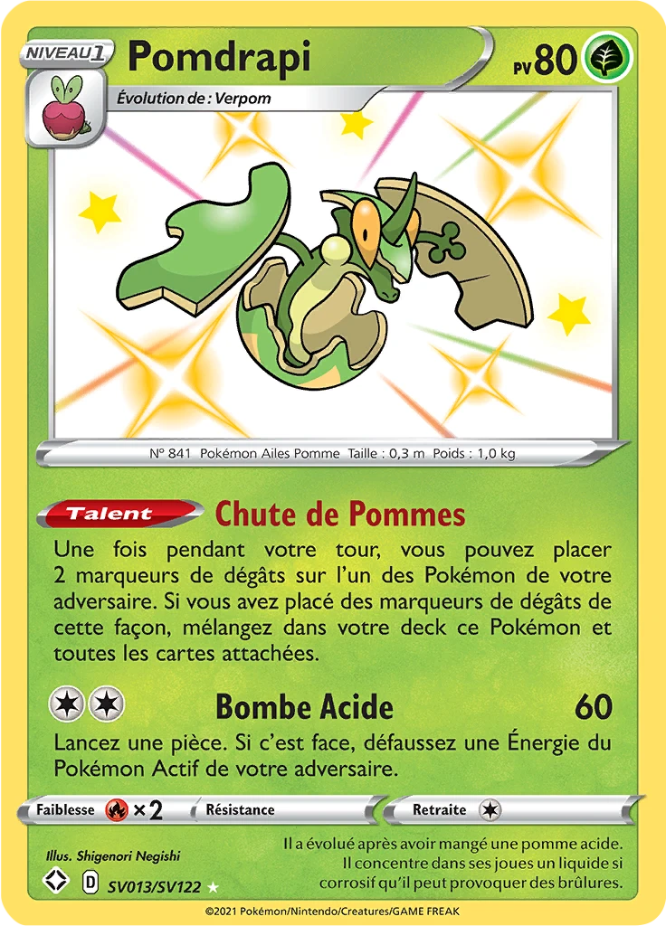 Carte Pokémon Pomdrapi de l'extension Destinées Radieuses