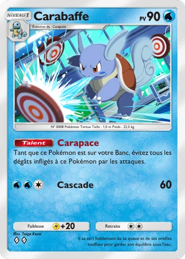 Carte Pokémon Carabaffe de l'extension Booster de Luxe Méga