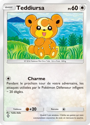 Carte Pokémon Teddiursa de l'extension Jours Heureux