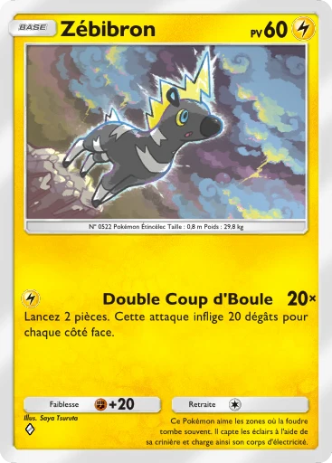 Carte Pokémon Zébibron de l'extension L'Ambition de la Team Rocket