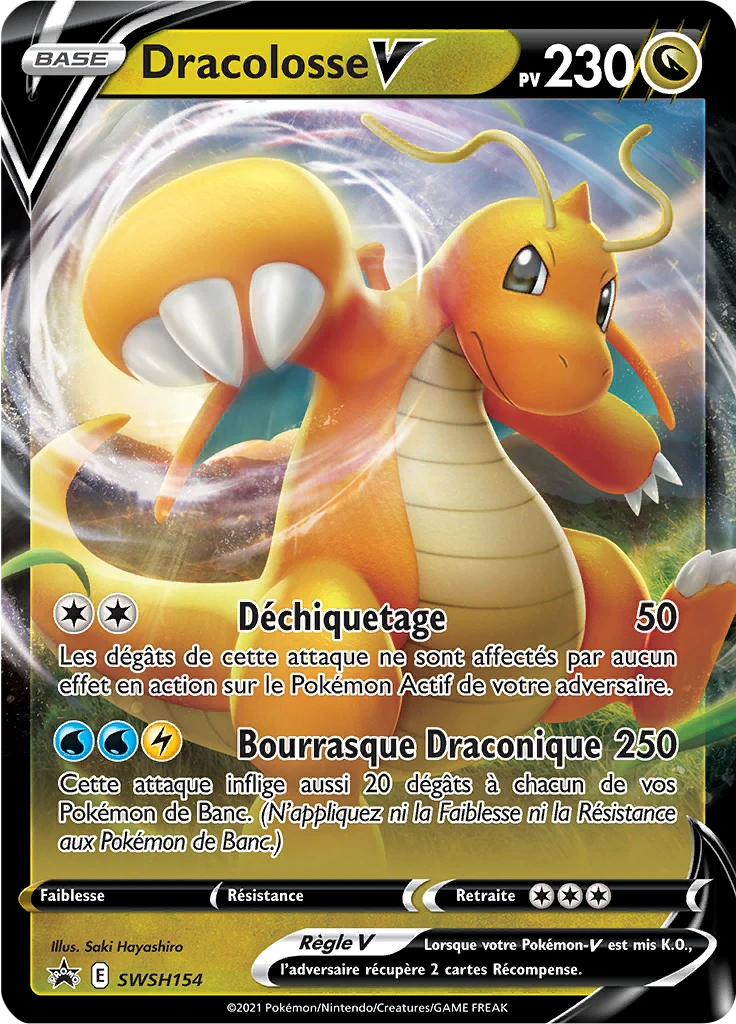 Carte Pokémon Dracolosse V de l'extension Promo SWSH