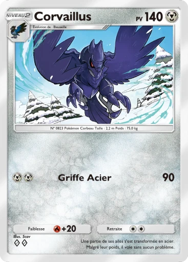 Carte Pokémon Corvaillus de l'extension Propulsion Paradoxe