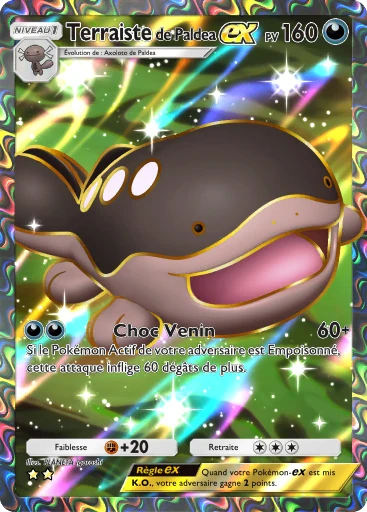Carte Pokémon Terraiste de Paldea-ex de l'extension Réjouissances Rayonnantes