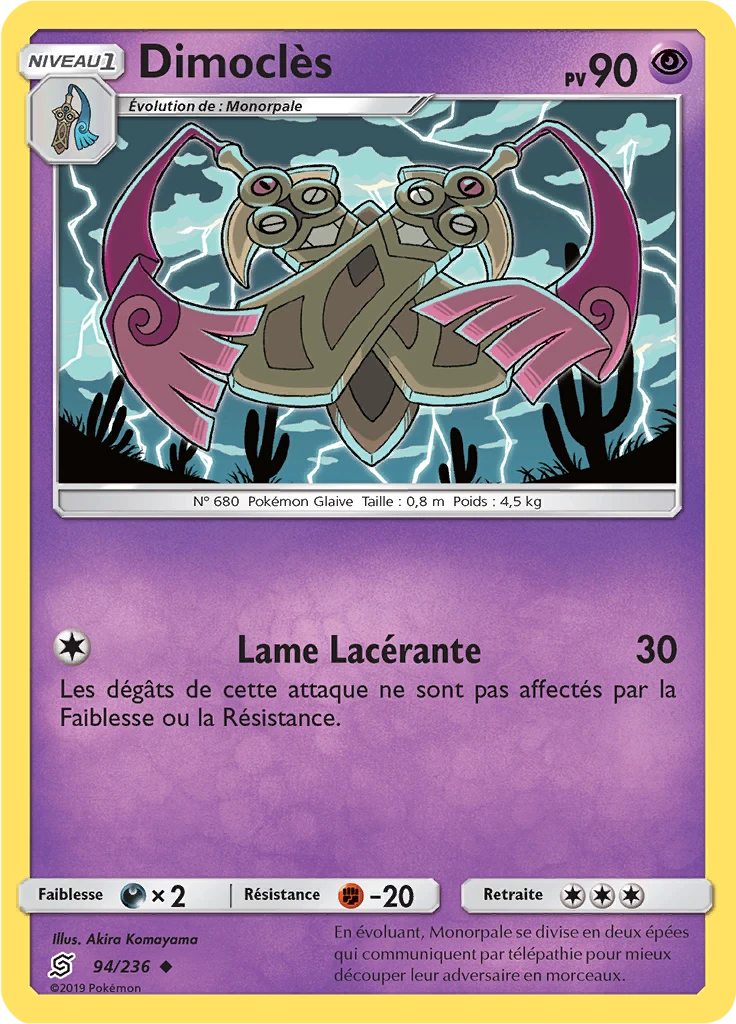 Carte Pokémon Dimoclès de l'extension Harmonie des Esprits