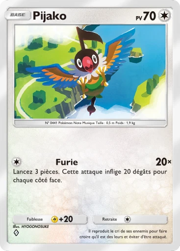 Carte Pokémon Pijako de l'extension Choc Spatio-Temporel