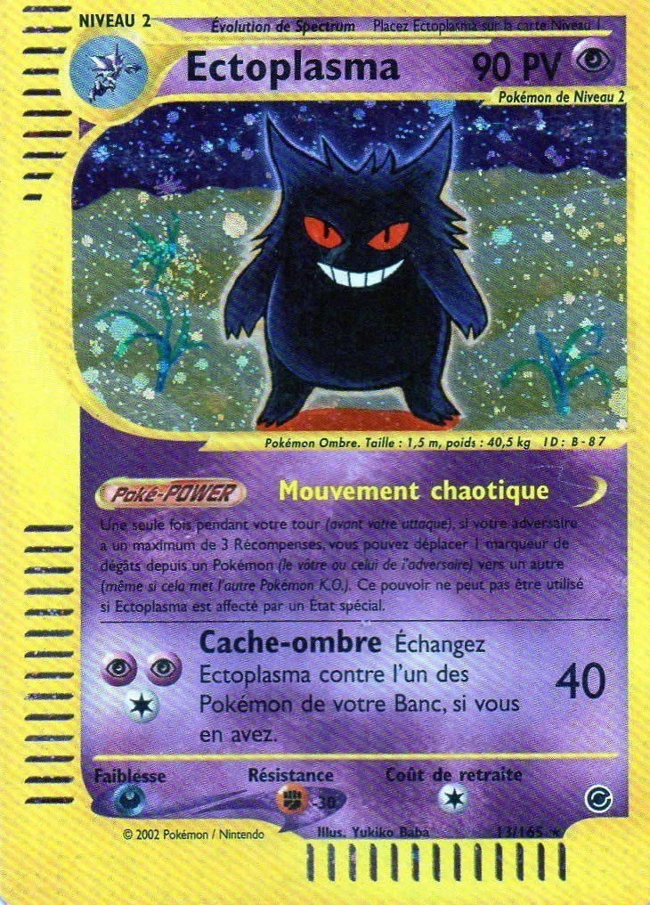 Carte Pokémon Ectoplasma de l'extension Expedition