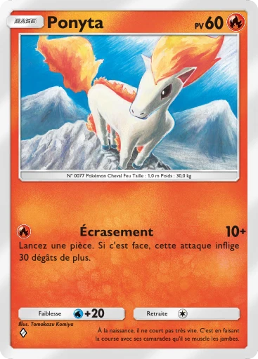 Carte Pokémon Ponyta de l'extension L'Île Fabuleuse