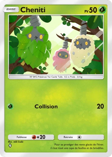 Carte Pokémon Cheniti de l'extension Lumière Triomphale