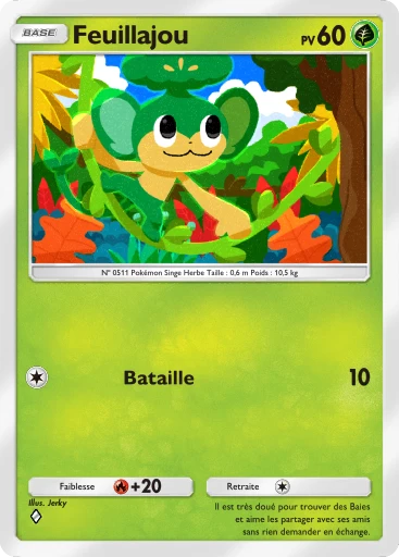 Carte Pokémon Feuillajou de l'extension Méga-Ascension