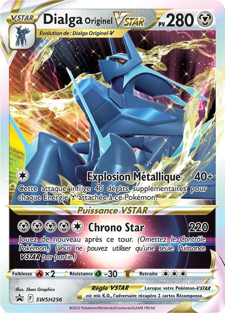 Carte Pokémon Dialga Originel VSTAR de l'extension Promo SWSH