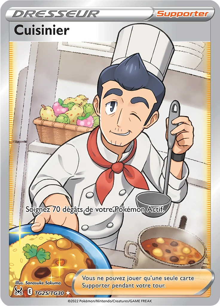 Carte Pokémon Cuisinier de l'extension Origine Perdue