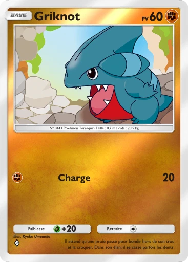 Carte Pokémon Griknot de l'extension Booster de Luxe ex