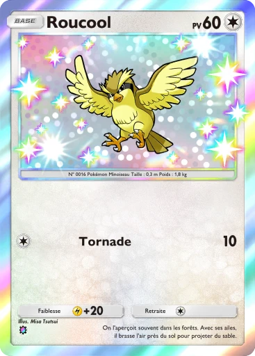 Carte Pokémon Roucool de l'extension Crise Interdimensionnelle