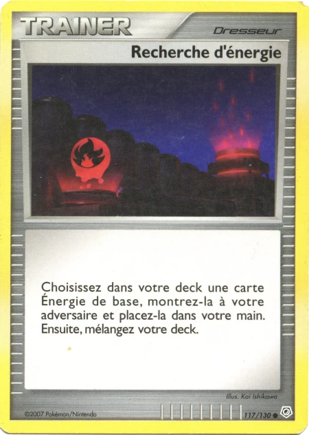 Carte Pokémon Recherche d'énergie de l'extension Diamant & Perle