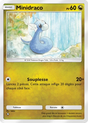 Carte Pokémon Minidraco de l'extension Booster de Luxe Méga