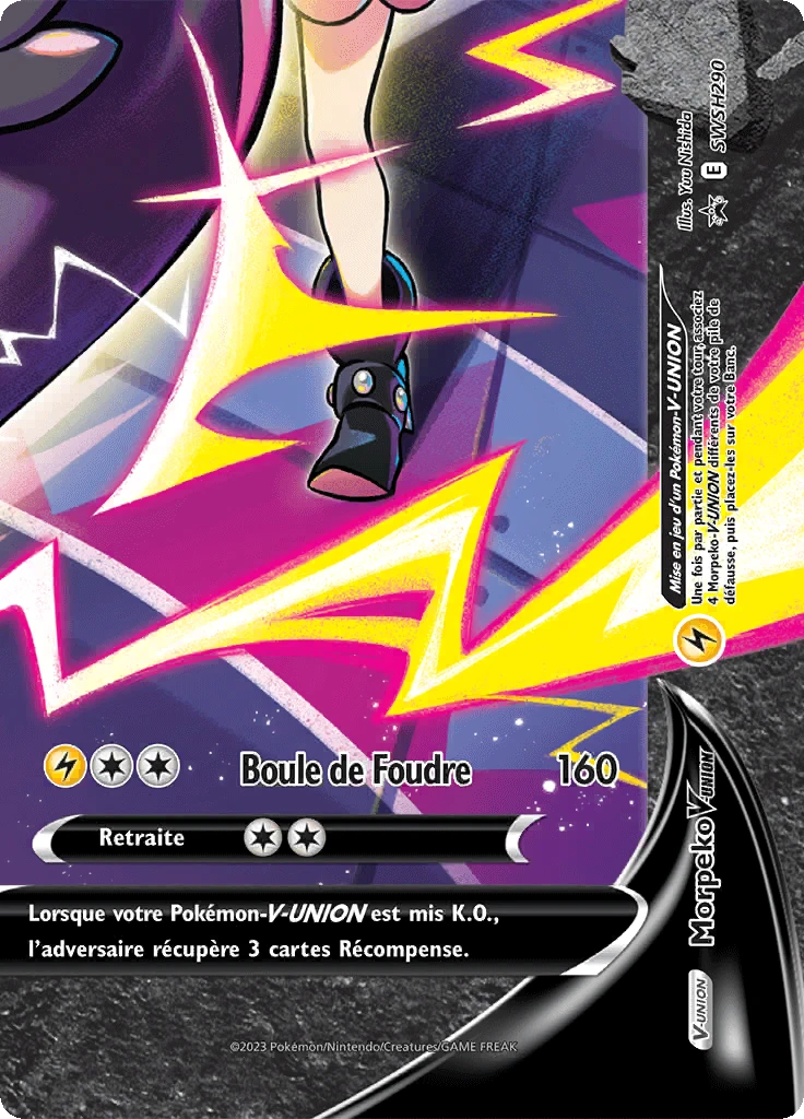 Carte Pokémon Morpeko V-UNION de l'extension Promo SWSH