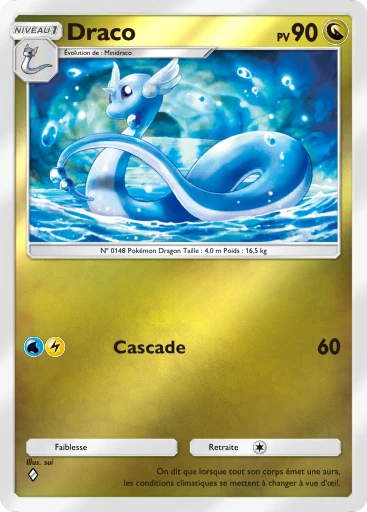 Carte Pokémon Draco de l'extension Booster de Luxe ex