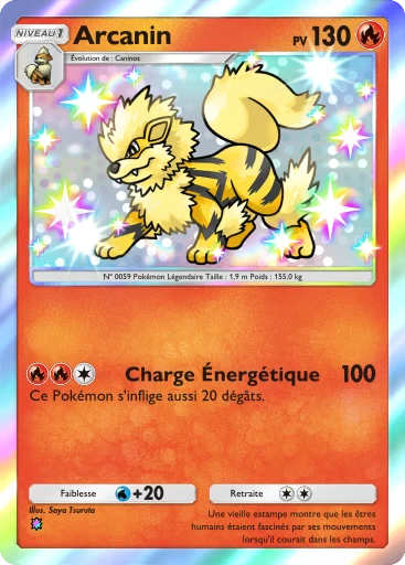 Carte Pokémon Arcanin de l'extension Crise Interdimensionnelle
