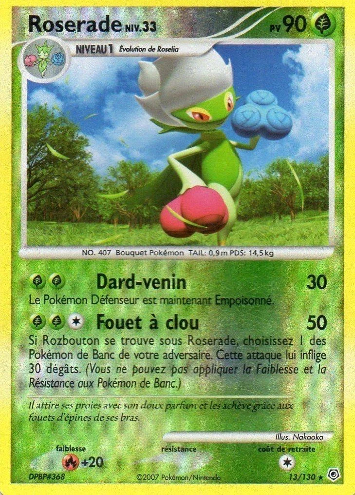 Carte Pokémon Roserade de l'extension Diamant & Perle