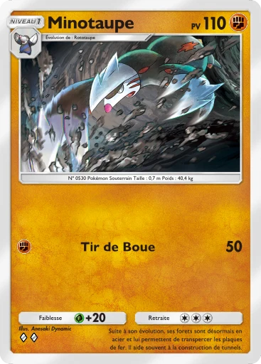 Carte Pokémon Minotaupe de l'extension Domination Céleste