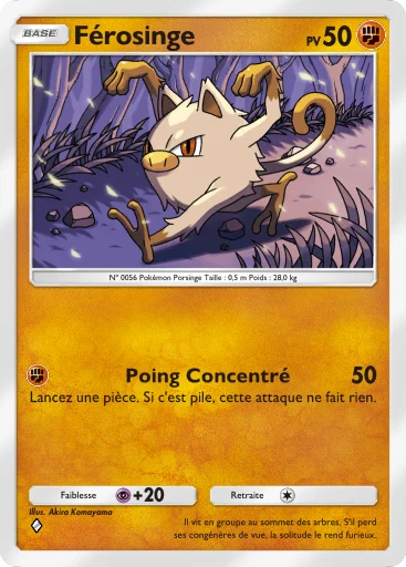 Carte Pokémon Férosinge de l'extension L'Île Fabuleuse