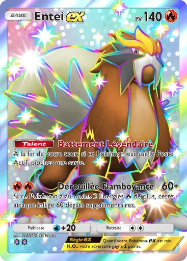 Carte Pokémon Entei-ex de l'extension Merveilles de Paldea
