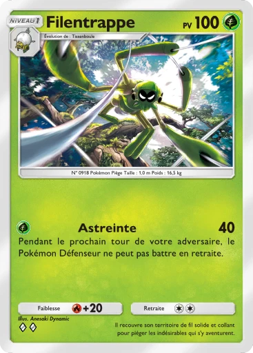 Carte Pokémon Filentrappe de l'extension Merveilles de Paldea