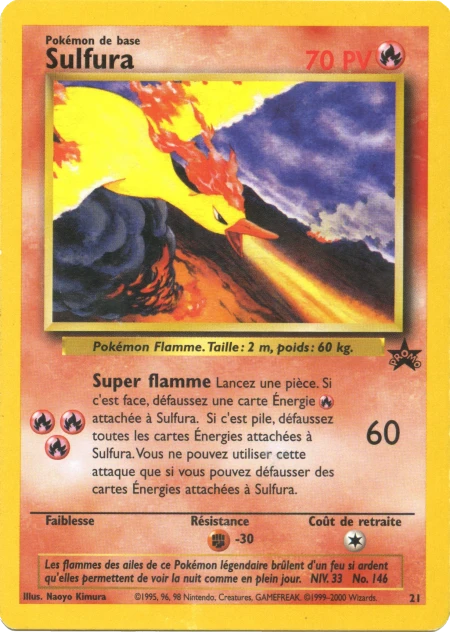 Carte Pokémon Sulfura de l'extension Wizards Black Star Promos