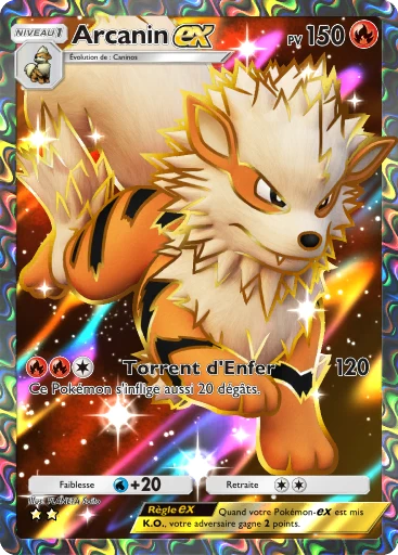 Carte Pokémon Arcanin-ex de l'extension Puissance Génétique